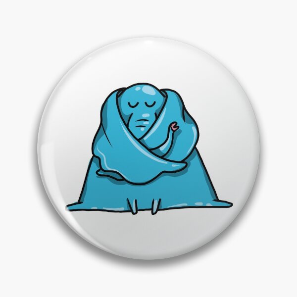 Item preview, Funny Cute Blue Sleeping Elephant designed and sold by AnastasiaDesign.