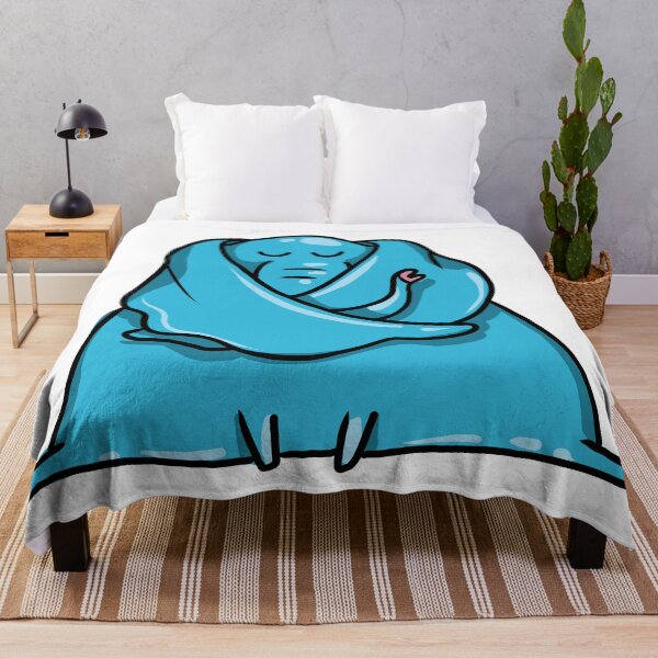 Item preview, Funny Cute Blue Sleeping Elephant designed and sold by AnastasiaDesign.