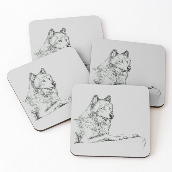 Item preview, Resting Wolf (bright background) designed and sold by MMMSdesigns.