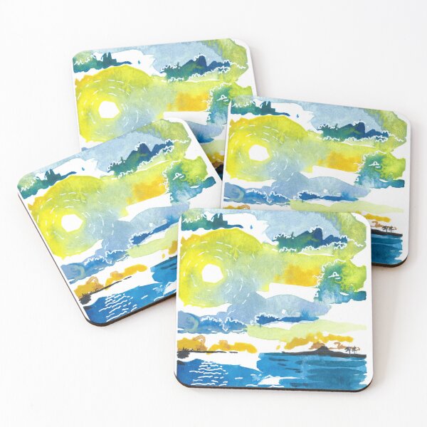 Item preview, Tropical Sunset Watercolor #1 designed and sold by BreonBliss.