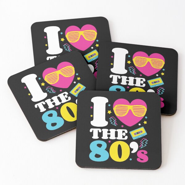 Item preview, Love the 80's; Retro Eighties T-Shirt 1980s Neon 1980 designed and sold by EstelleStar.