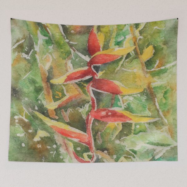 Item preview, Heliconia Batik designed and sold by rosiebrown.