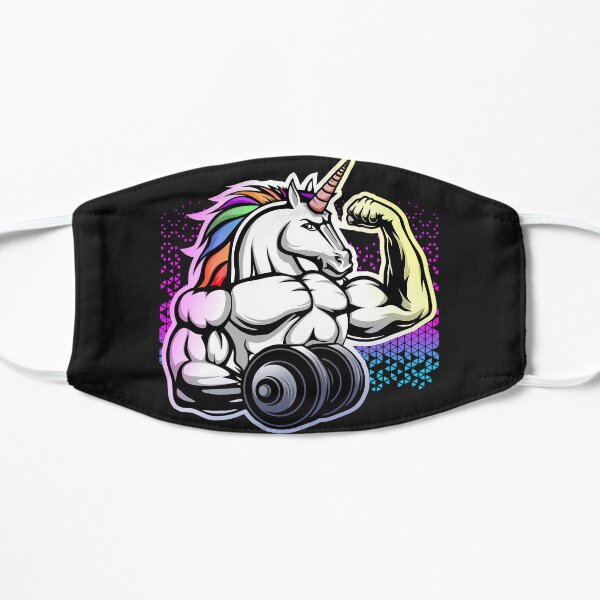 Weight Lifting Unicorn Flat Mask