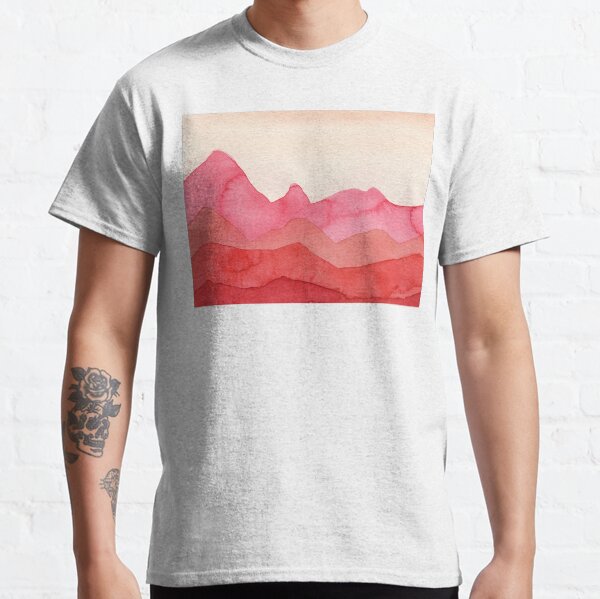 Berge in Rot, Orange, Ocker Classic T-Shirt