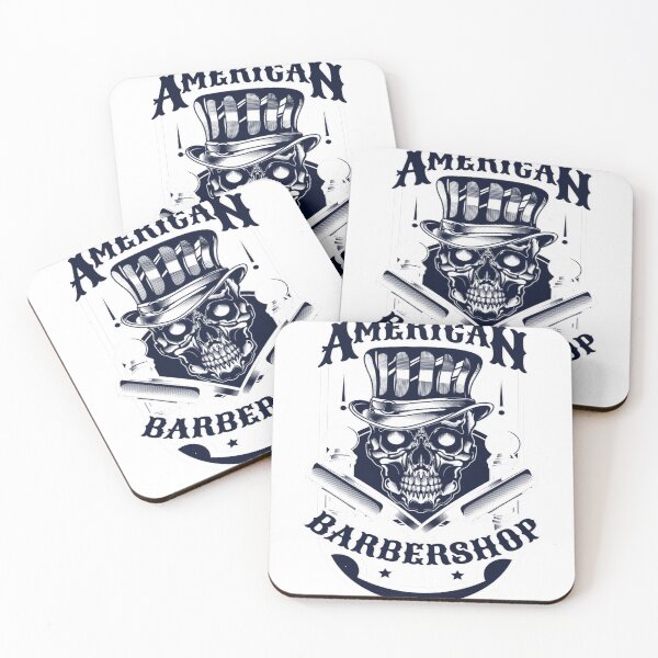 Item preview, American barbershop : Barber Sugar Skull  designed and sold by sakhi25.