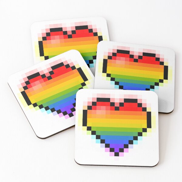 Item preview, Pixel Art Rainbow Heart designed and sold by NYXFN.