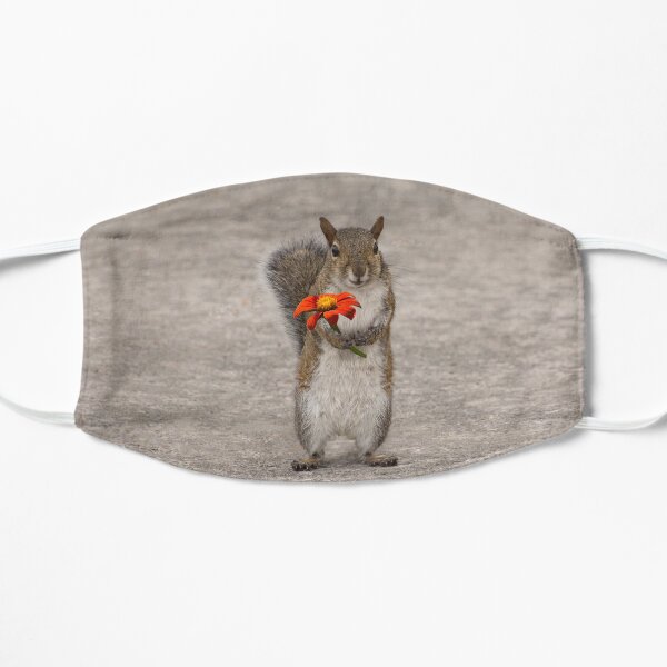 Special For You, Squirrel With Flower Flat Mask