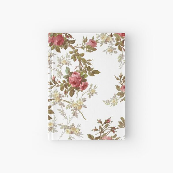 Vintage Girly Roses Hardcover Journal