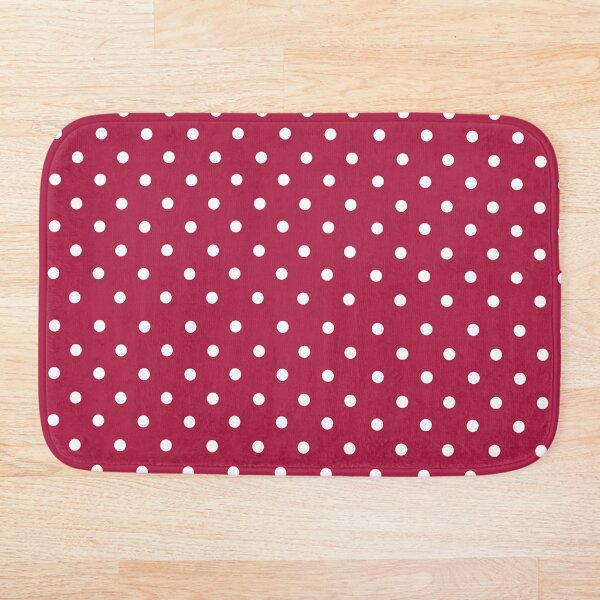 Seductive, sensitive purple polka dot dot pattern from the 50s Bath Mat