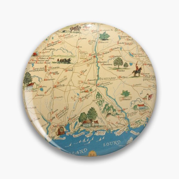 Item preview, Old map of Connecticut  designed and sold by AthenaCosplay.