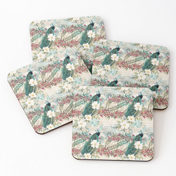 Item preview, Peacock Floral Dream Pattern designed and sold by digitalvintage.