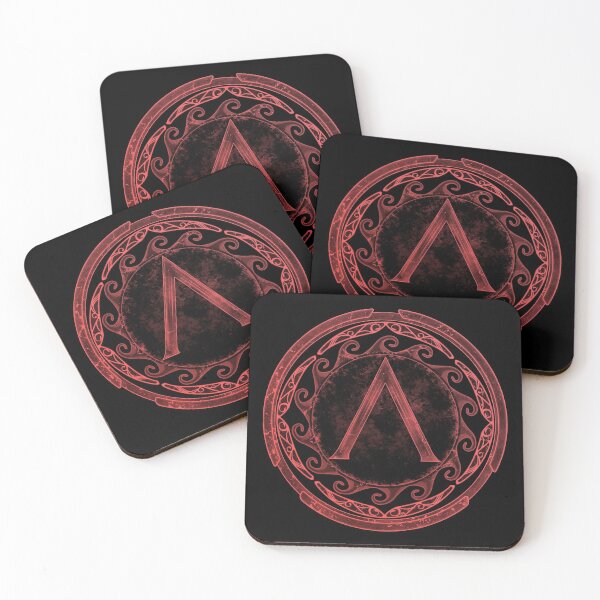Item preview, Sparta Lambda Shield Red Ice designed and sold by NicGrayGraphic.