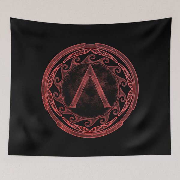 Item preview, Sparta Lambda Shield Red Ice designed and sold by NicGrayGraphic.