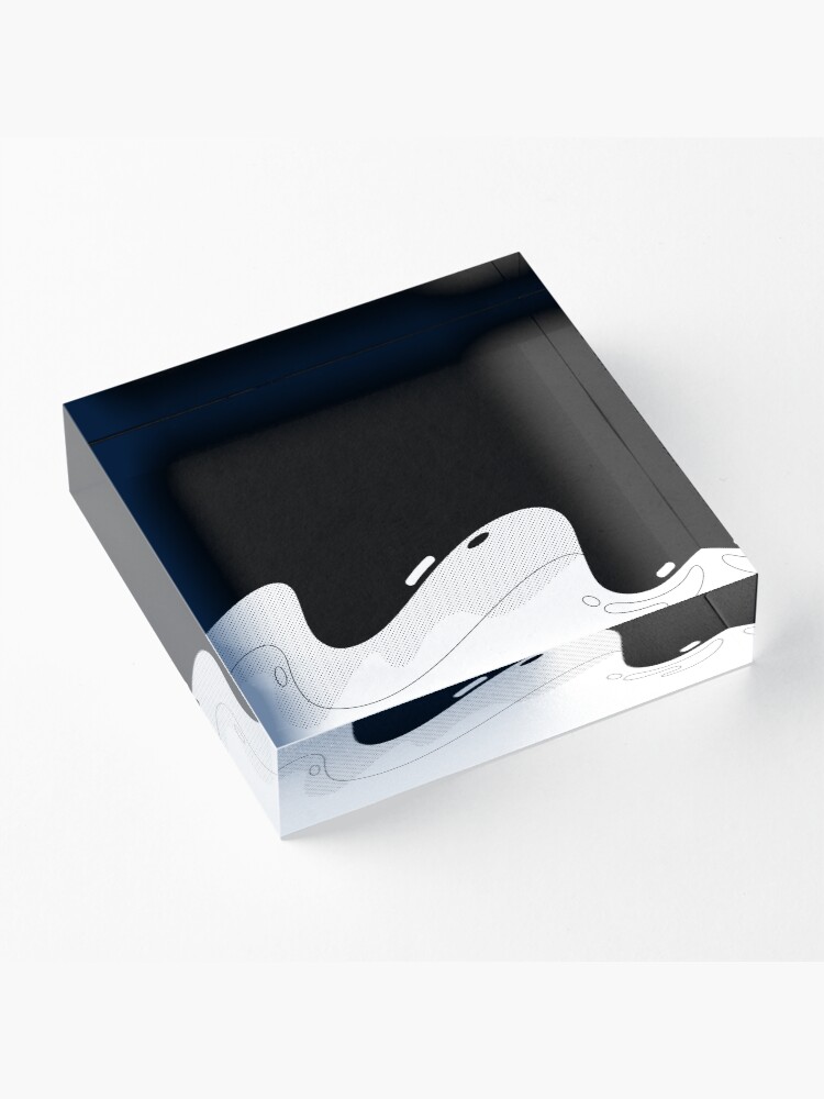 Alternate view of Bit Waves Acrylic Block