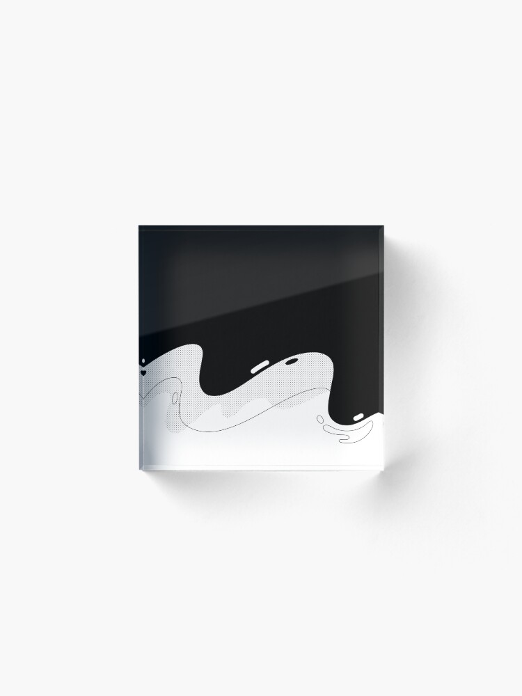 Alternate view of Bit Waves Acrylic Block