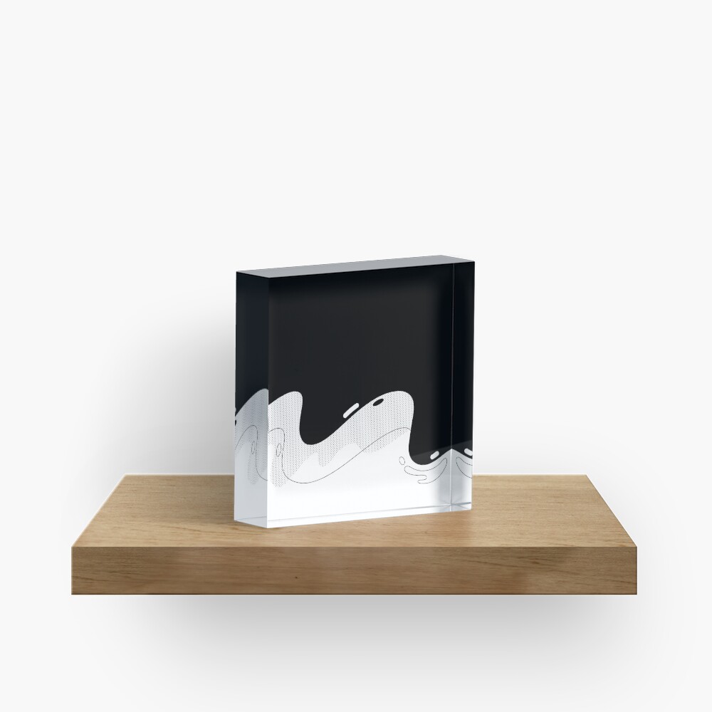 Bit Waves Acrylic Block