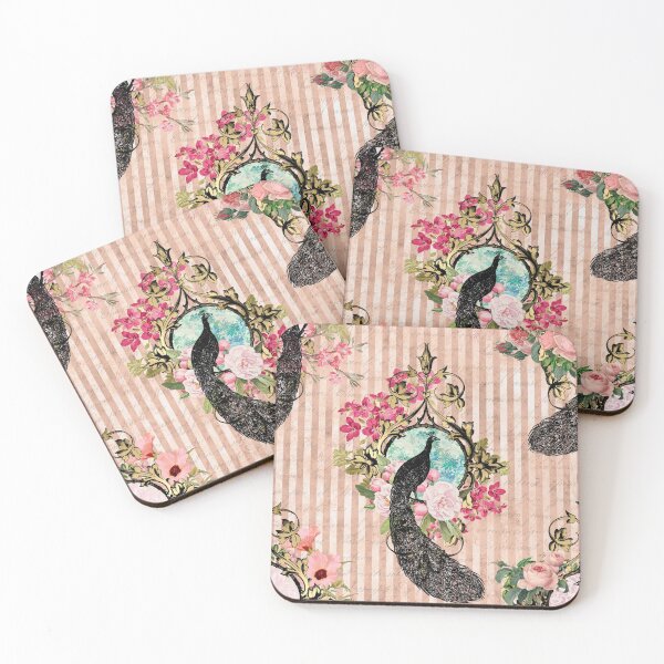 Item preview, Peacock Floral Dream Pattern designed and sold by digitalvintage.