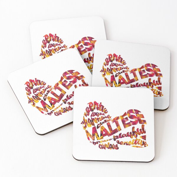 Item preview, Maltese Dog Typographic Watercolor Painting designed and sold by A Deniz Akerman.