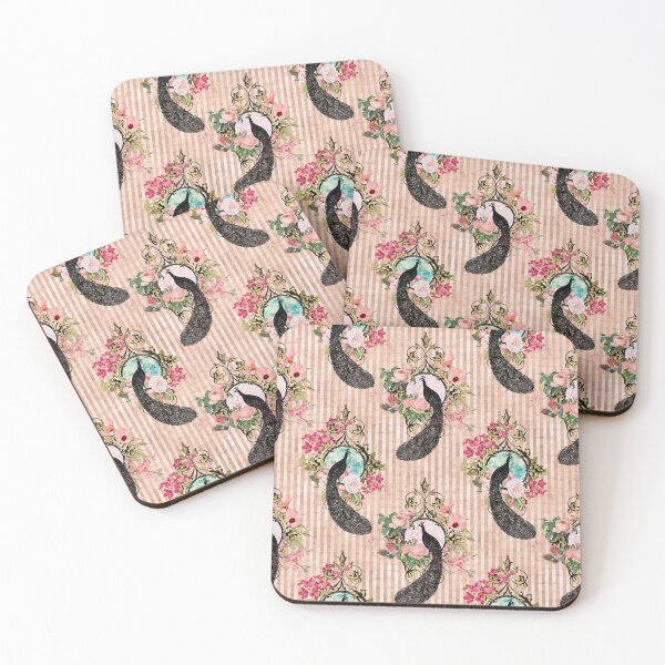 Item preview, Peacock Floral Dream Pattern designed and sold by digitalvintage.