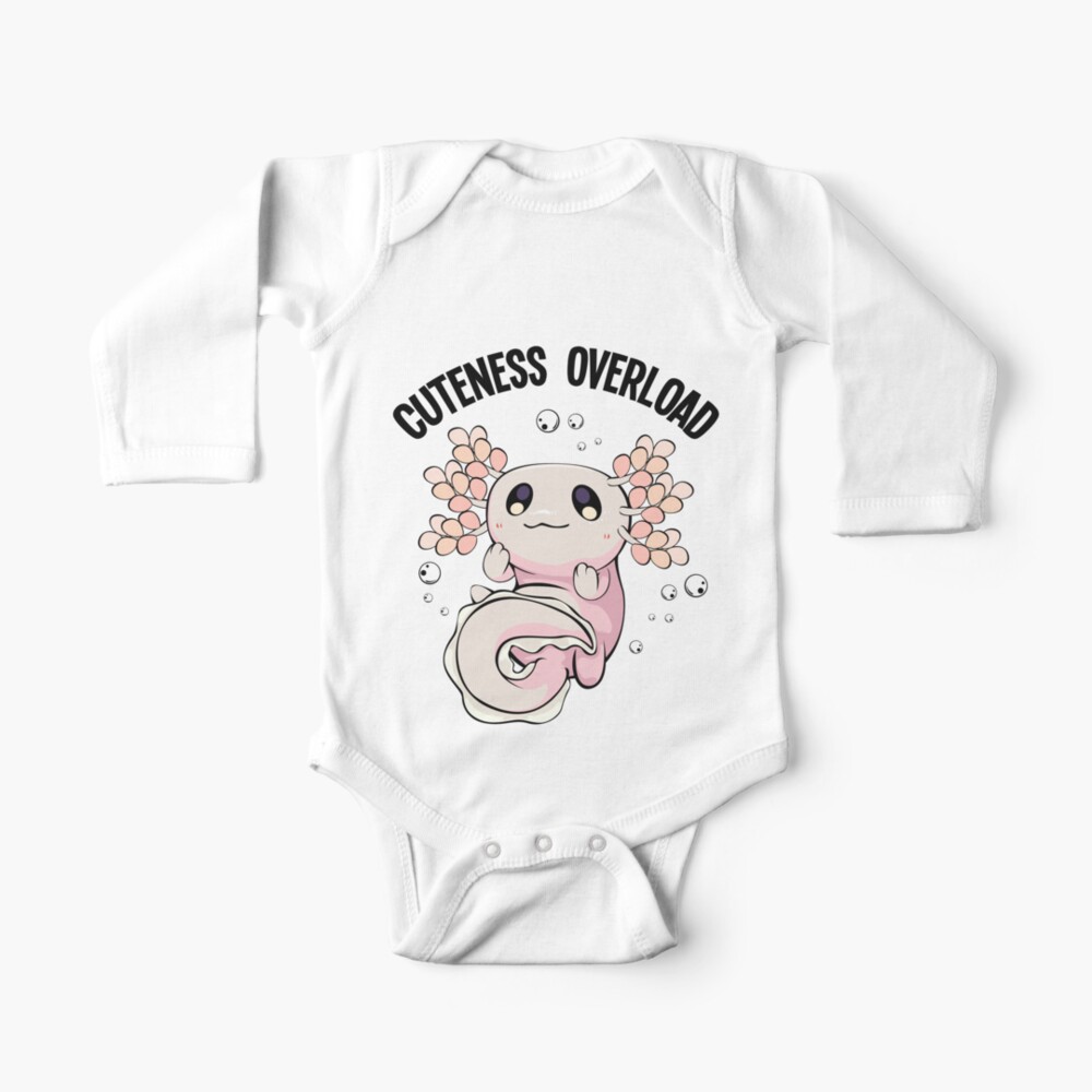 Cute Axolotl Kawaii Salamander Lurch Baby One Piece By Lumio Redbubble