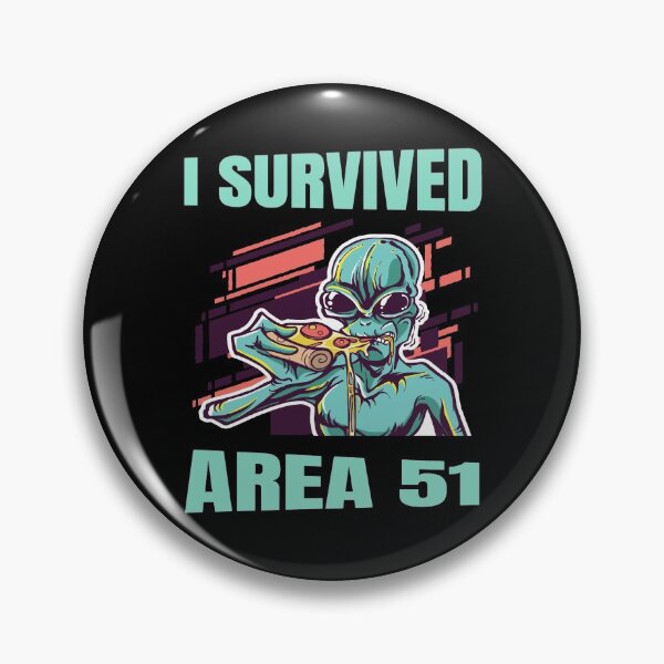 Item preview, I Survived Storm Area 51 September 2019 Alien Pizza and Cheeks designed and sold by Cute and Funny Animal Art Designs.