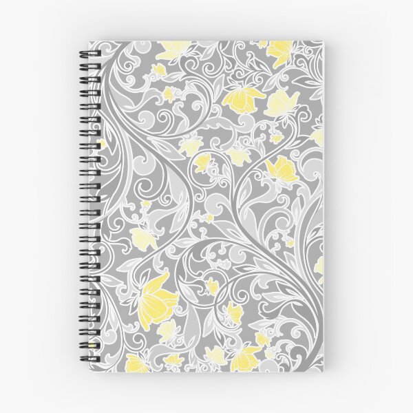 Item preview, Modern Trendy Abstract Grey & Yellow Floral designed and sold by Grafixmom.