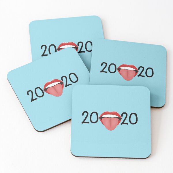Item preview, sticking tongue out 2020 face mask designed and sold by designInk.