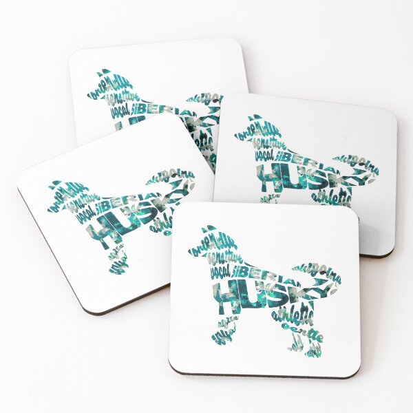 Item preview, Siberian Husky Typographic Watercolor Painting designed and sold by A Deniz Akerman.