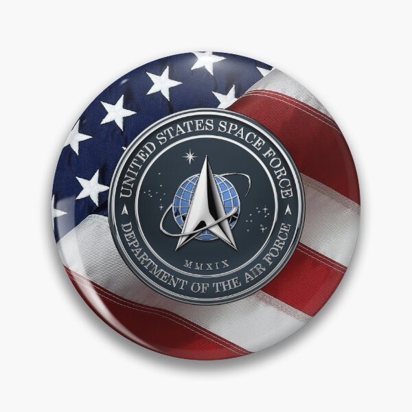 Item preview, United States Space Force - USSF Seal over American Flag designed and sold by Serge Averbukh Art Studio.