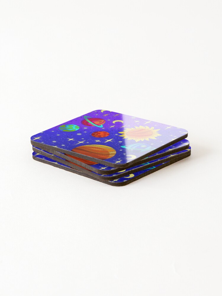 Thumbnail 4 of 5, Coasters (Set of 4), Solar system | designed and sold by Rusembell.