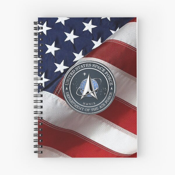 Aperçu de l'œuvre United States Space Force - Sceau de l'USSF sur le drapeau américain créée et vendue par Serge Averbukh Art Studio.
