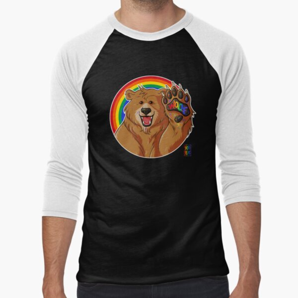 BOBO LIKES TO WOOF - GAY PRIDE Baseball ¾ Sleeve T-Shirt