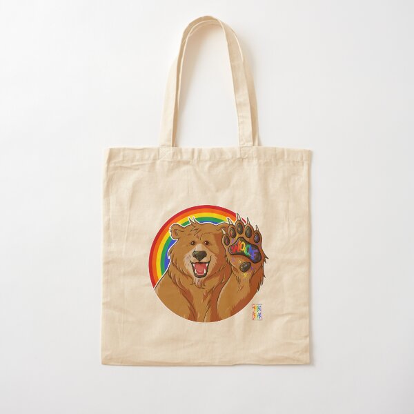 BOBO LIKES TO WOOF - GAY PRIDE Cotton Tote Bag