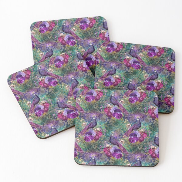 Item preview, Peacock Floral Dream Pattern designed and sold by digitalvintage.