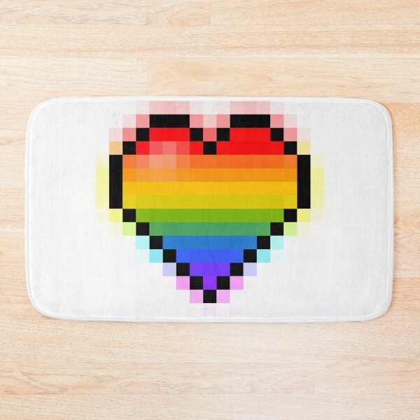Item preview, Pixel Art Rainbow Heart designed and sold by NYXFN.