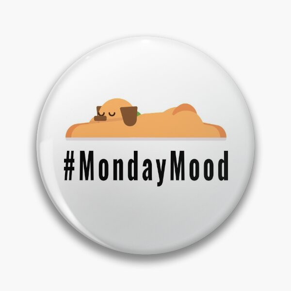 Item preview, Funny Monday Mood Hashtag Sleeping Dog #MondayMood designed and sold by Cute and Funny Animal Art Designs.