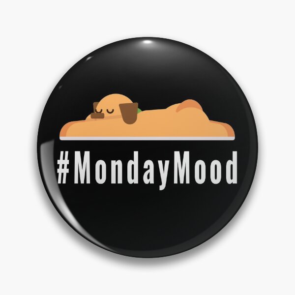 Item preview, Funny Monday Mood Hashtag Sleeping Dog #MondayMood designed and sold by Cute and Funny Animal Art Designs.