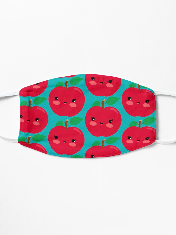 Alternative Ansicht von Kawaii Illustration Apple Maske