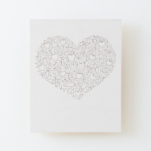 Delicate Heart Wood Mounted Print