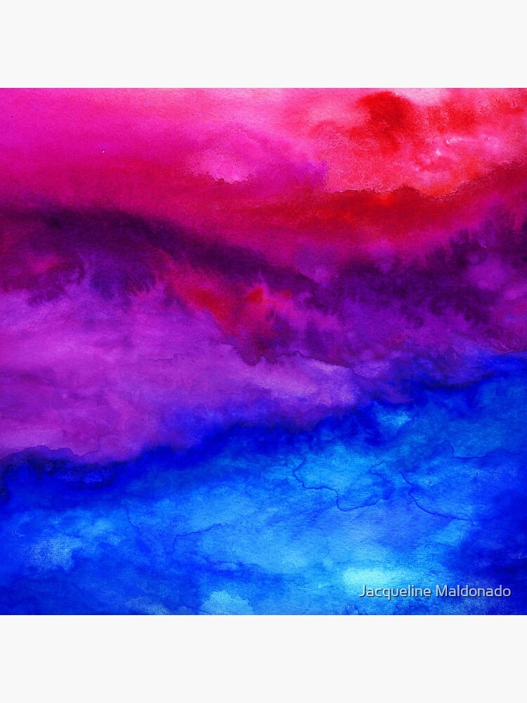 Here Now - Abstract Ombre Watercolor by mjmstudio