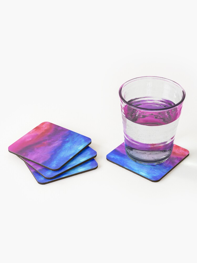 Alternate view of Here Now - Abstract Ombre Watercolor Coasters (Set of 4)