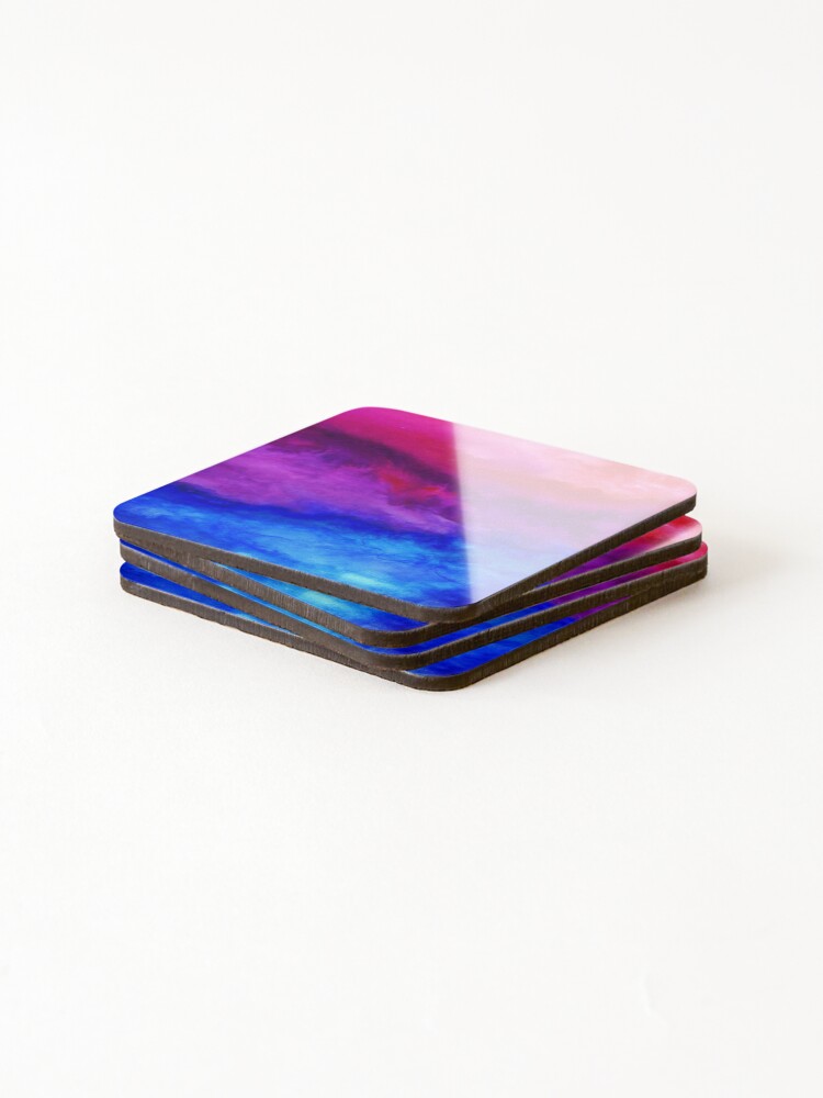 Alternate view of Here Now - Abstract Ombre Watercolor Coasters (Set of 4)