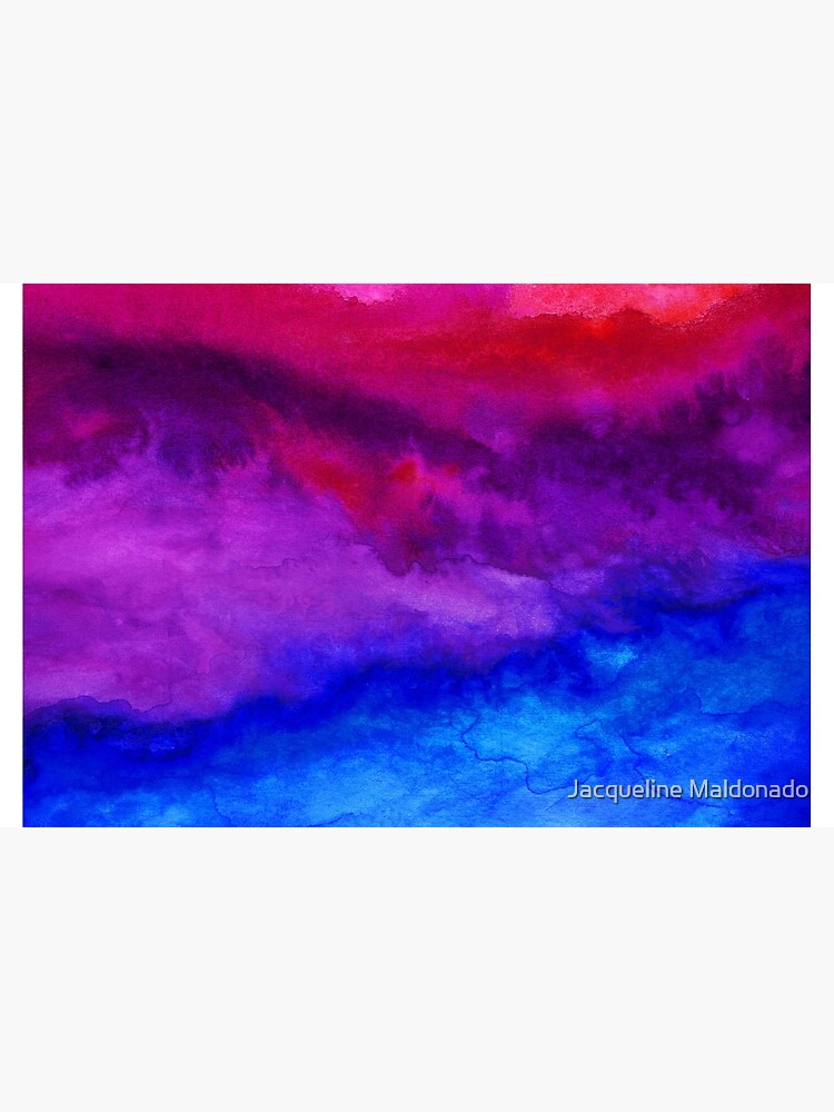 Here Now - Abstract Ombre Watercolor by mjmstudio