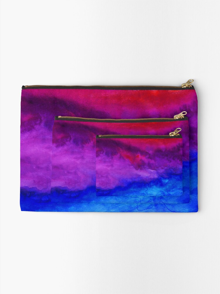 Alternate view of Here Now - Abstract Ombre Watercolor Zipper Pouch