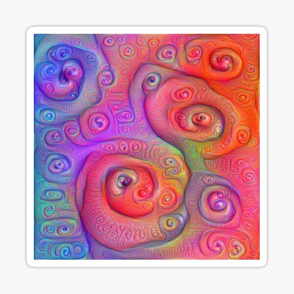 Item preview, DeepDream Tomato Steelblue 5x5K v6 designed and sold by blackhalt.
