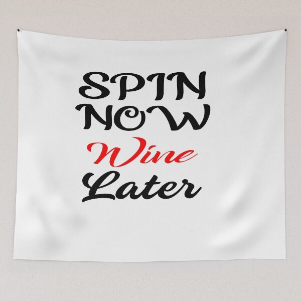 Item preview, Racer Back Workout Tank: Spin Now, Wine Later - Work Out Shirt, Gym Gear, Do You Even Gift, For Her, For Shoppers, Exercise Wear designed and sold by Noui Barka.