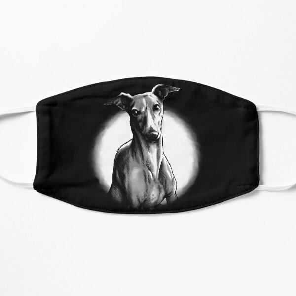 Whippet Dog Portrait (monochromatic) Mask