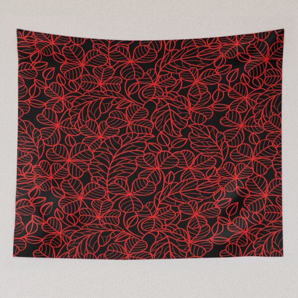 Item preview, Simple Flowers (Red, Black) designed and sold by Kadeda.
