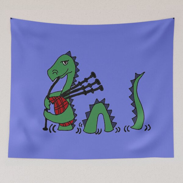 Item preview, Funny Loch Ness Monster Playing Bagpipes designed and sold by Nature's Fancy.