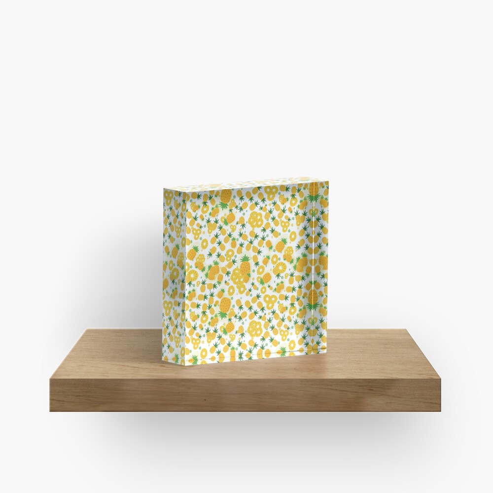 Pineapple Party Acrylic Block